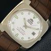 USED AUTOMATIC 46941 VINTAGE ORIENT JAPAN MENS WHITE COLOR DIAL WATCH A702212-5 R123-a702212