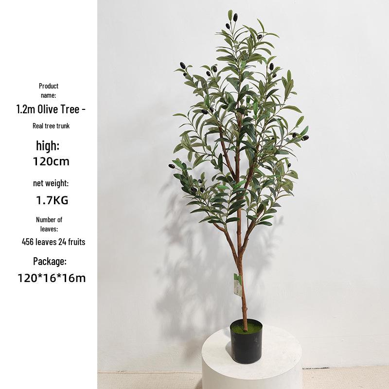 Olive Tree Potted Plant - Indoor Decor Simulation for Living Room