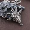 Gothic Lucifer Goat Men's Pendant Chain Popular Charm Stainless Steel Satan Baphomet Necklace Gift Jewelry Accessories
