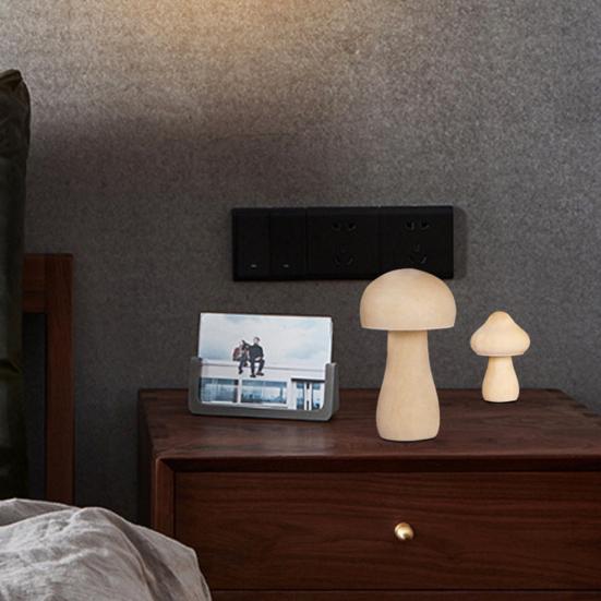 Wooden Mushroom DIY Mushroom Ornament Unfinished Mini Kids Toy for Home