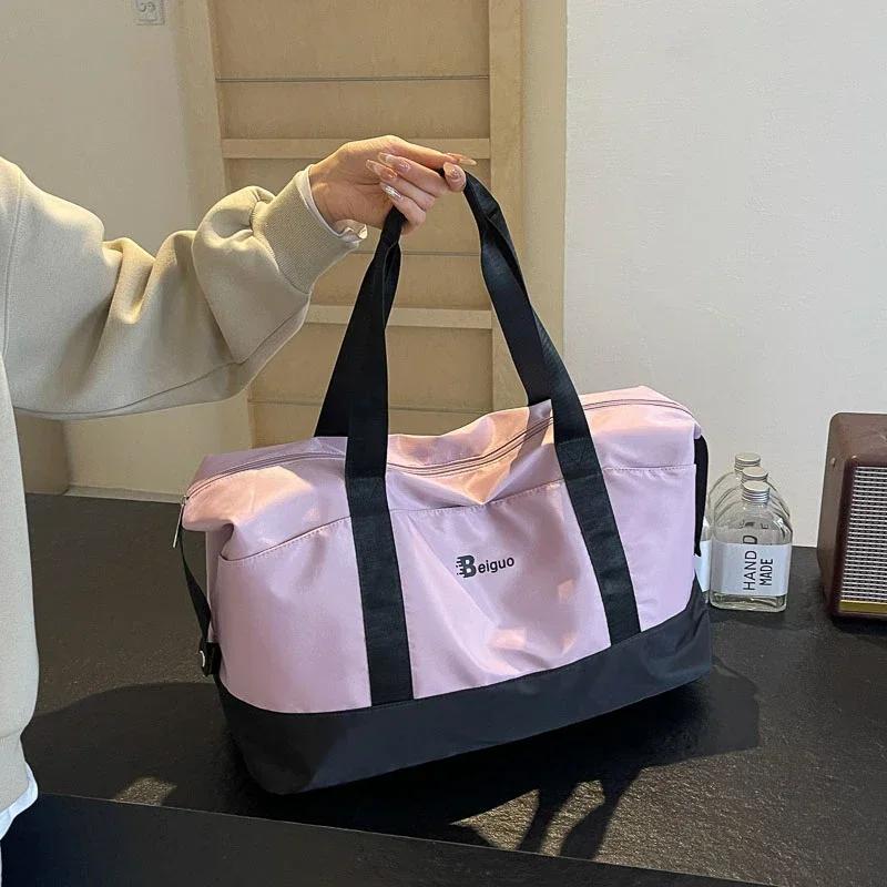 Женские складные дорожные сумки большой вместимости на молнии, лаконичные милые сумки, большие многофункциональные сумки, мода