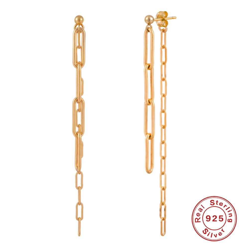 Серьги-кисточки из стерлингового серебра S925 с бриллиантами, серьги-мини-треугольники, серьги-скрепки, серьги-серьги, темпераментные серьги, женские