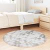 VidaXL Tapis shaggy à poils longs gris clair 100x100 cm polyester, tapis, tapis de chambre, tapis moderne, tapis de salon, 4102898