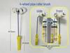 Curved Gap Pipe Roller Brush for Skim Coating & Photovoltaic Cleaning