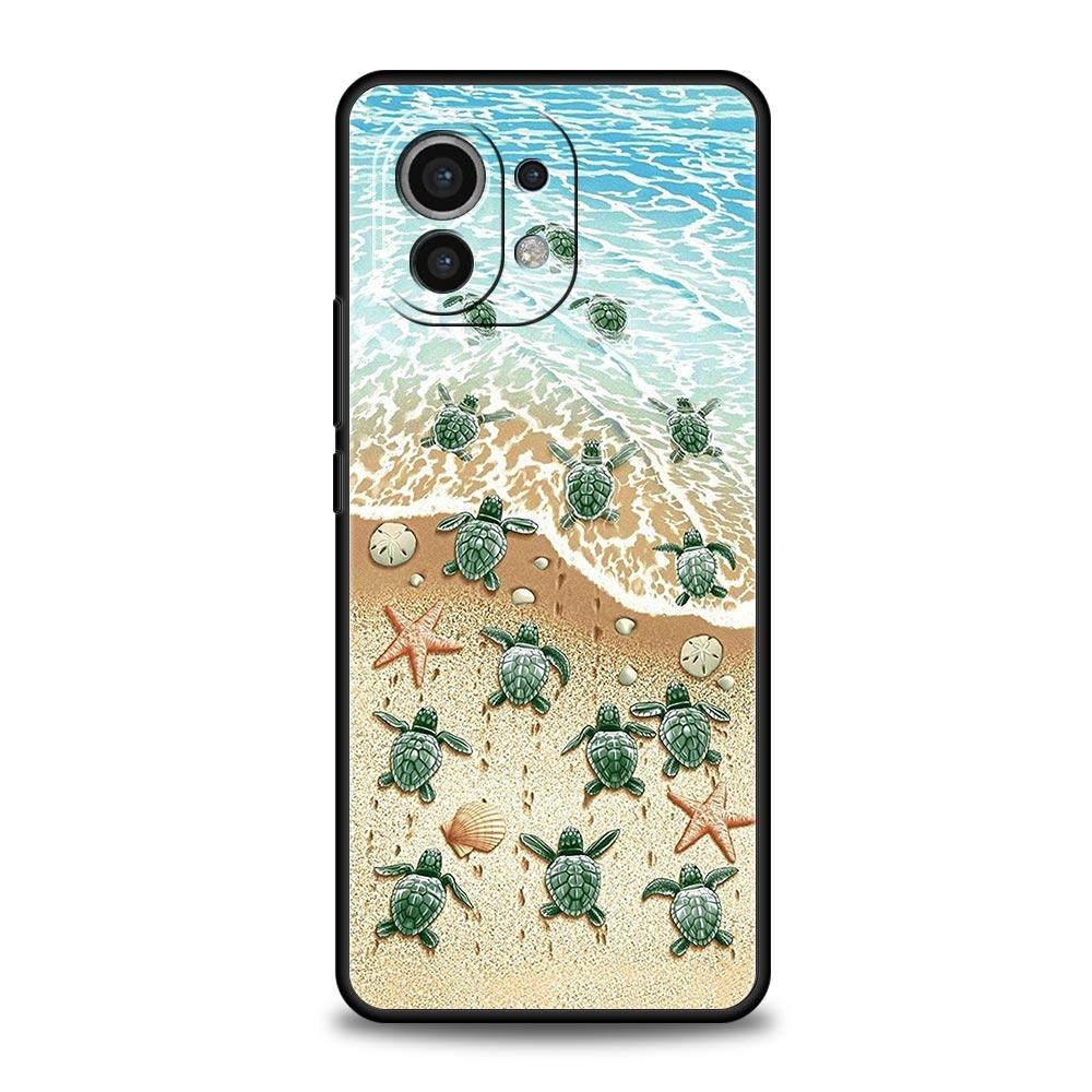 Милый мультяшный морская черепаха океанский синий Чехол Для Xiaomi 14 13T 12T Pro 12 13 11 Ultra Mi Note 10 Lite 10T 5G Pro 11T 11i 9T Обложка