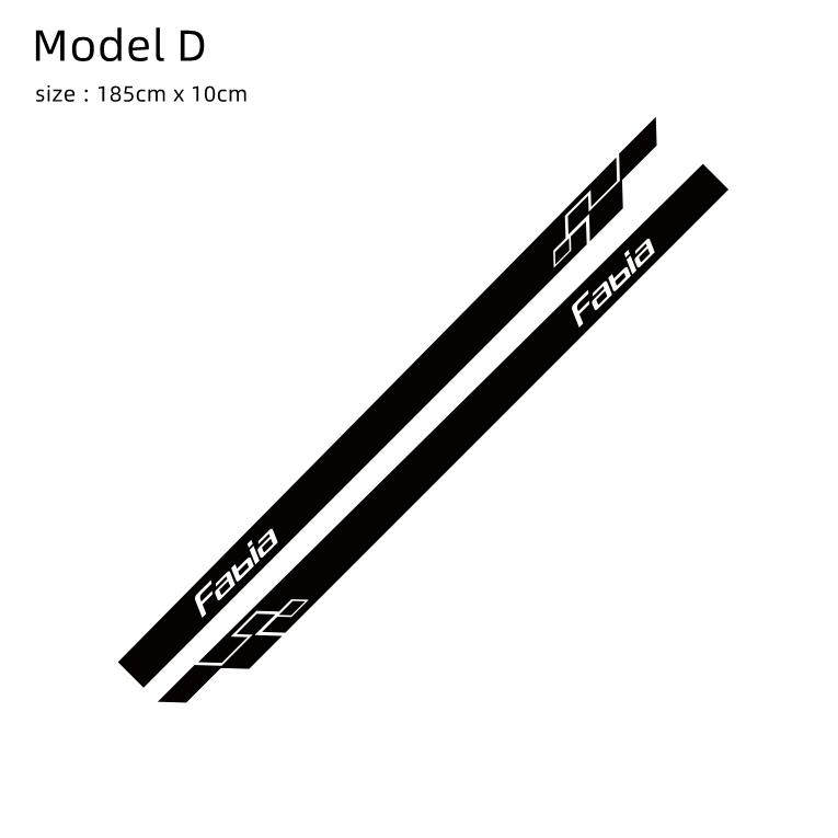 HQKI8 Car Hood Engine Cover Decora Sticker For Skoda Fabia MK1 2 3 Auto Body Door Side Skirt Decals Sports Stripes Tuning Accessories