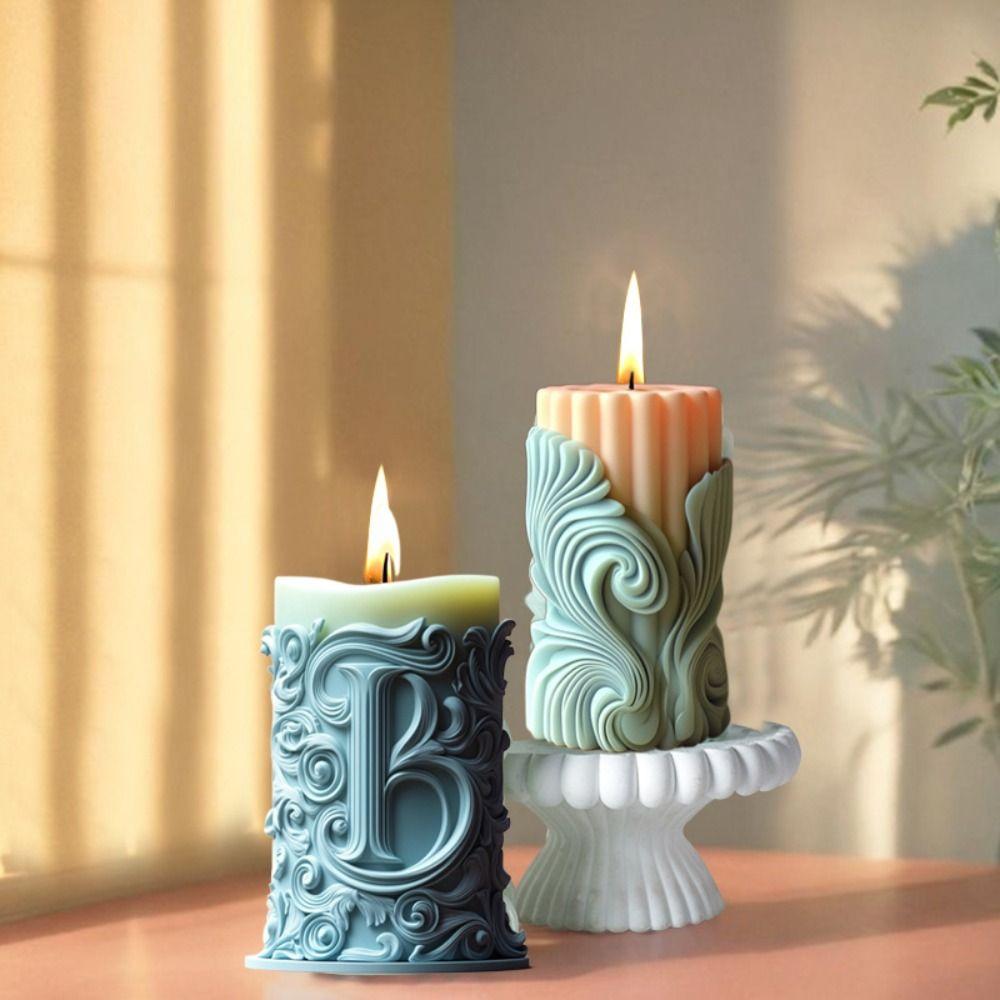 Silicone Cylindrical Candle Mold DIY Soap Mould Fragrance Candle Resin Mold  Candle Making