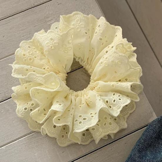 Женская повязка для волос с четырехслойной кружевной отделкой, большая однотонная повязка для волос во французском стиле, аксессуары для волос