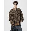 Американский модный мужской ретро-кардиган в леопардовый принт - Свободный крой, повседневная верхняя одежда для пары