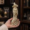 Декоративная фигурка из смолы в виде шляпы ведьмы, черепа и скелета, готическая статуэтка на Хэллоуин, жуткий реквизит для сада, газона, секретной комнаты, фэнтезийное украшение для стола,