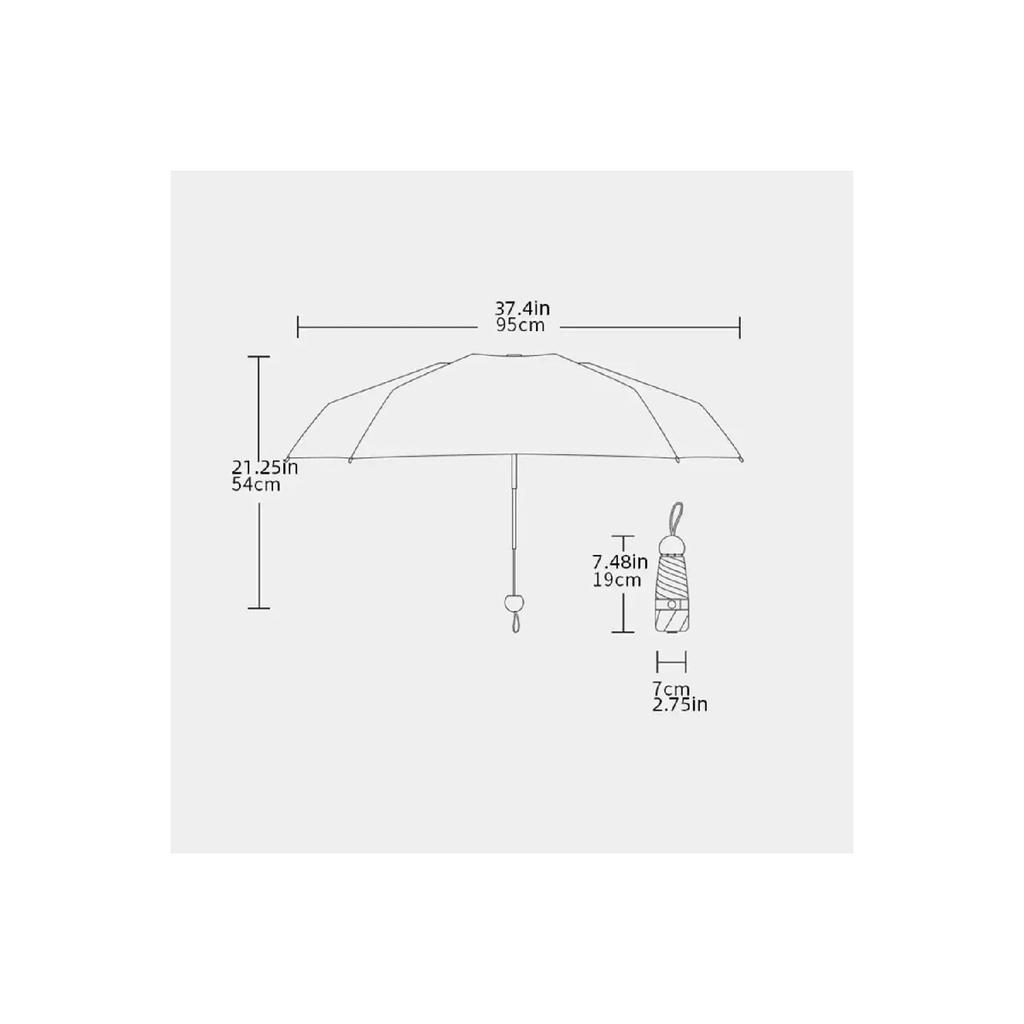 Черный капсульный зонт, специальный коробочный мини-зонт, удобный в использовании, женский/мужской, элегантный, легкий, карманного размера