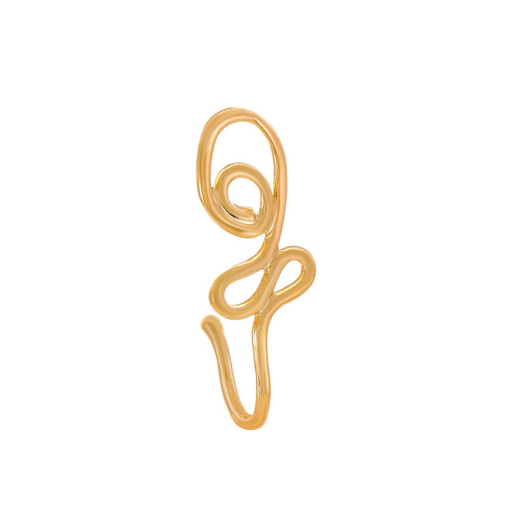 Креативная U-образная клипса для носа без прокола: Дизайн с бабочкой и змеей