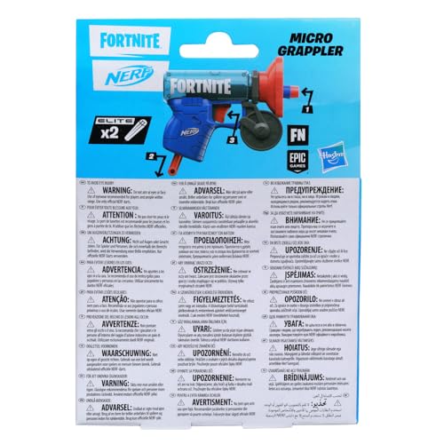 Hasbro Nerf Fortnite Microshot Микро-захват Мини-бластер, стреляющий дротиками, с дизайном снаряжения «Захват» из Fortnite и 2 официальными дротиками Nerf Elite
