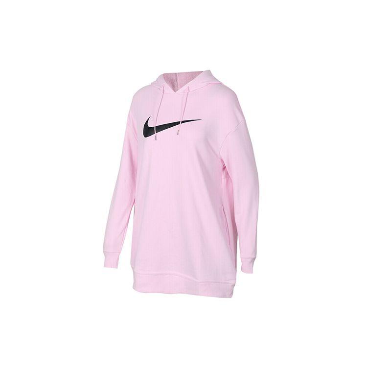 Nike Спортивный пуловер с капюшоном и логотипом, женские топы, розовый AV8291-663