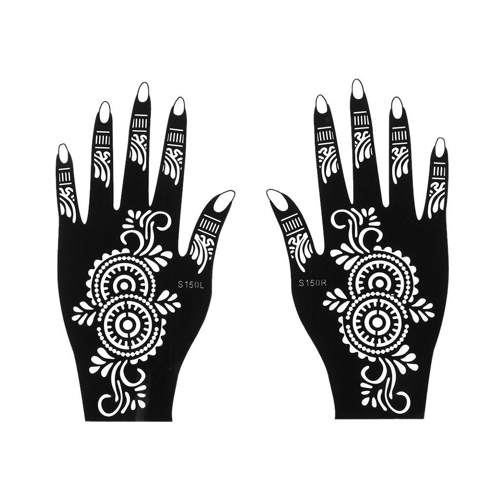 Mehndi Indian Style Beauty Tattoo Stencils Henna Template Sticker Temporary Hand Decal DIY Body Art