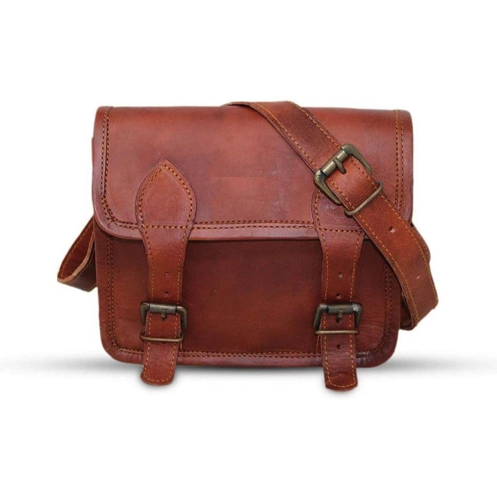 Gift For Her Leather Vintage Messenger Shoulder Satchel Laptop School Briefcase