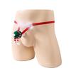 Men's Stretch Christmas Feather Thong - Erotic Lingerie for European & American Markets