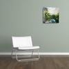 Modern silent wall clock Mountains