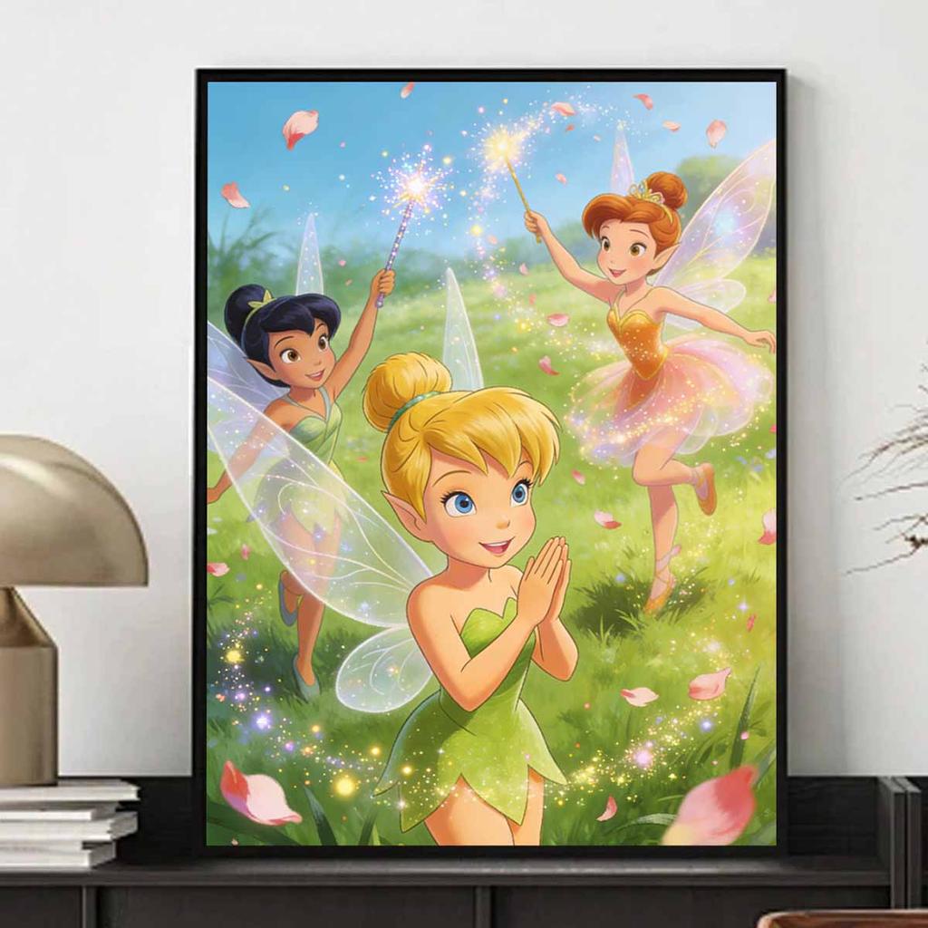 Disney Tinker Bell fairy magic garden handmade diy5D mosaic art kit home decoration gift