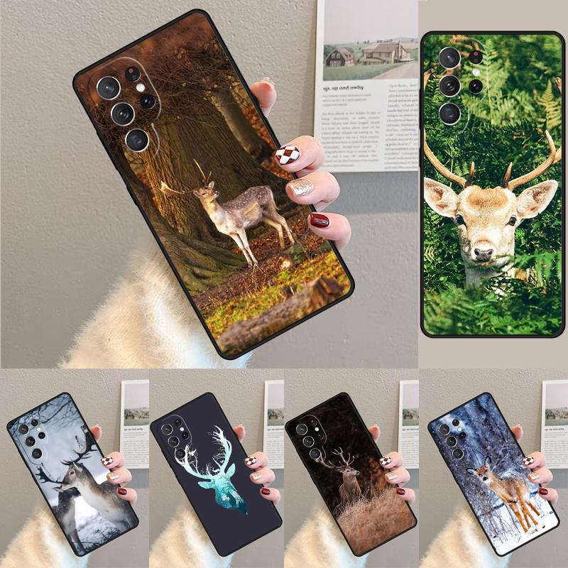 Чехол из ТПУ для телефона Samsung Galaxy note 10 pro S26 S25 S24 S23 S22 Ultra Plus S21 FE S20 с изображением самца оленя и природы