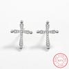Luxury Four Ball Crosses Stud S925 Silver Earrings for Womens Round Original Sterling Silver Engagement Gift Jewelry Sterling Silver Party Jewelry