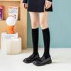 Женские длинные носки выше колена, облегающие, черные, тренд осени/зимы, японский стиль.