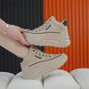 2023 Autumn High-Top White Platform Sneakers: Trendy Korean-Style for Women