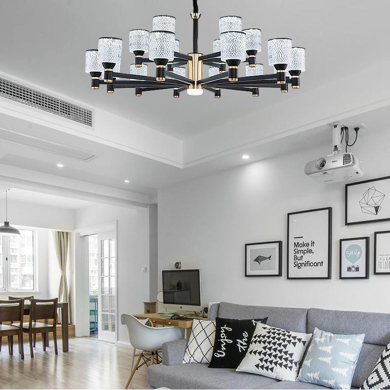 Скандинавский современный минималистичный светильник для гостиной, столовой, светильник для спальни, европейское роскошное атмосферное освещение, домашнее освещение