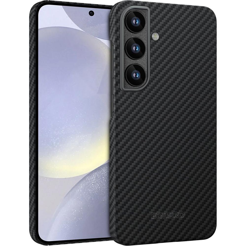 Samsung Galaxy S24 Case, ERBORD Full Kevlar, for MagSafe, Black