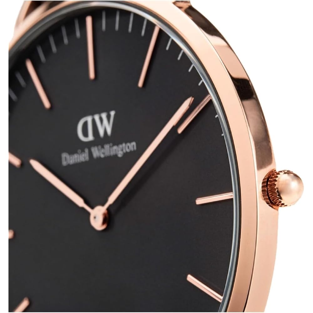 Мужские часы Daniel Wellington Classic Black Cornwall 40 мм Стильные Деловые Часы Черные