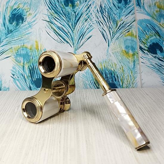 Латунные перламутровые очки La Dauphin, бинокулярная подзорная труба, телескоп, декор для дома и офиса