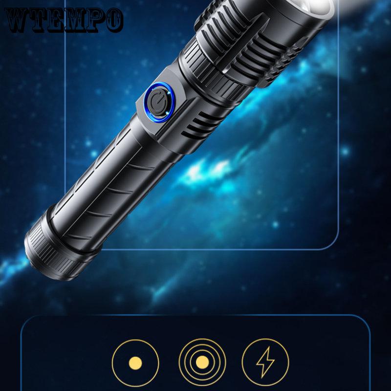 Многофункциональный портативный фонарик Type-C с быстрой зарядкой, бытовой светодиодный аварийный фонарь с мощным светом