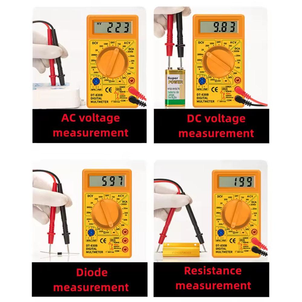 Digital multimeter tester DT830B electric voltmeter ampere meter, portable volts multimeter car battery tester circuit tester
