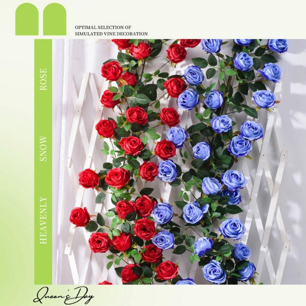 1.8m Hanging Flowers Rattan 10 Colors Fake Plants Leaves Home Decoration