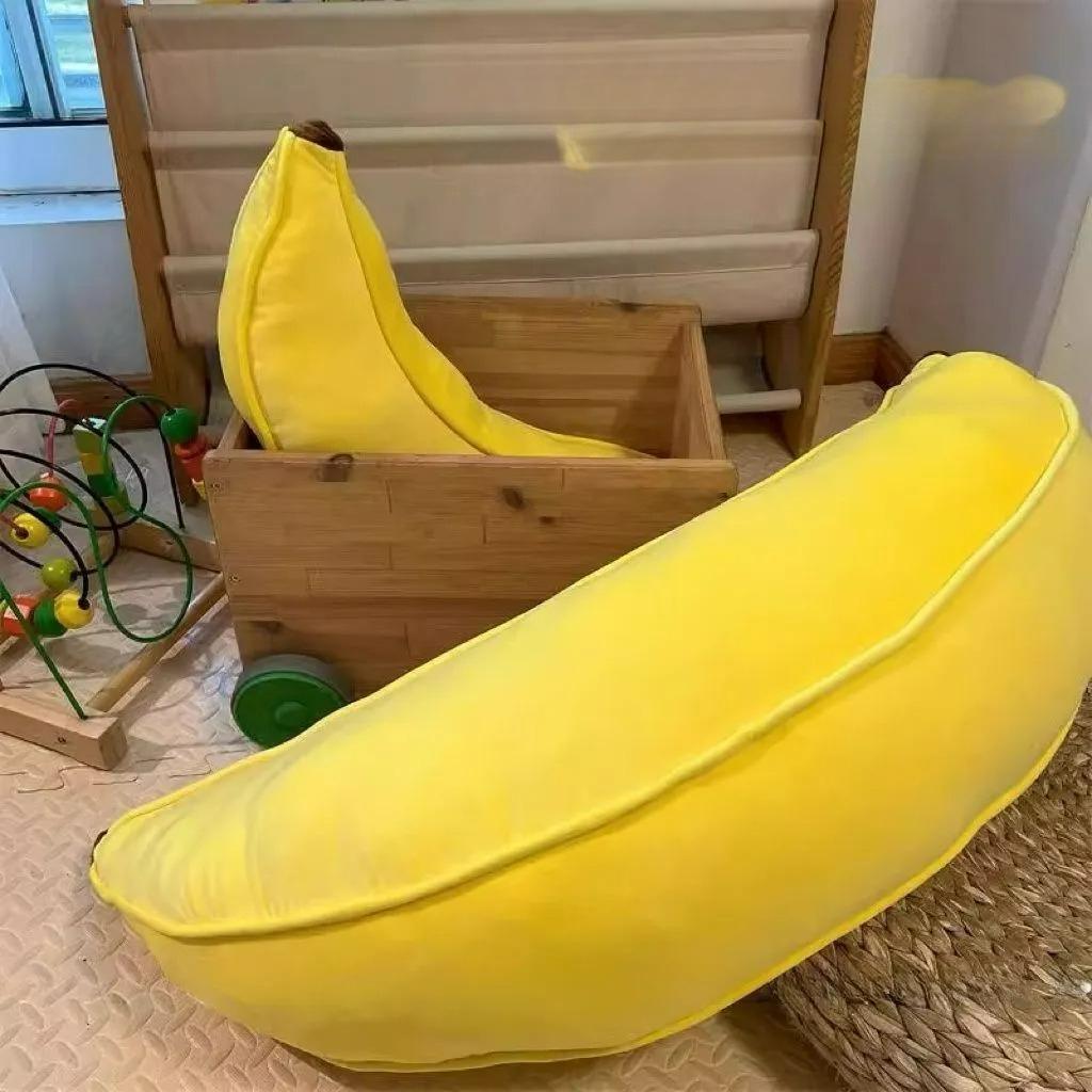 Подушка-банан Креативная Мягкая Прикроватная Подушка Полоска для Сна Подарок на День Рождения Плюшевая Игрушка Клипса для Ноги Девочка