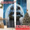 2pcs, 2D FLAT PRINTING Curtains (Without Rod) Moonlit Voyage(1) Holiday Printed Curtains Fabric Curtains Decorations Inside