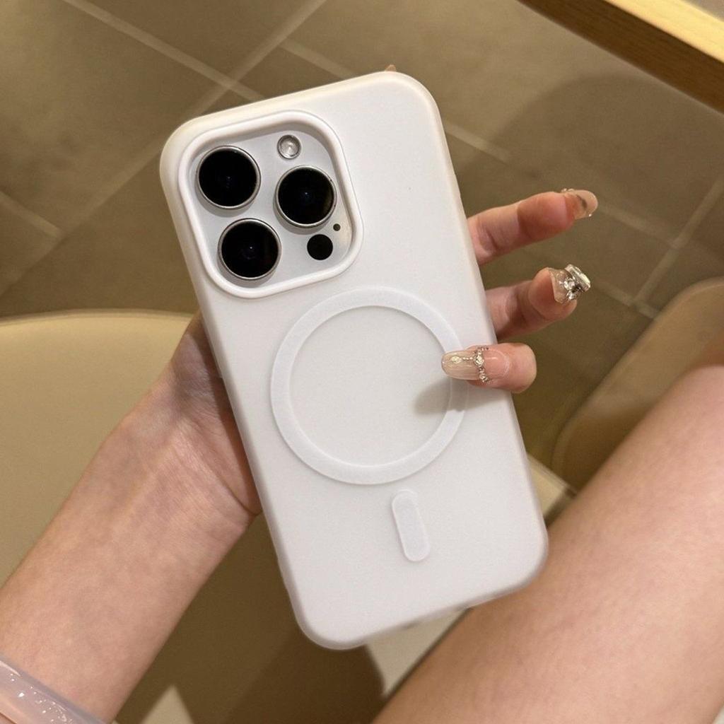 Силиконовый магнитный чехол-трансформер 2-в-1 для чехла для телефона Apple Магнитный защитный чехол для телефона Все включено Однотонный матовый Для девочек