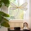 1PC Creative Dragonfly Wing Pendant-Drop Glue Metal Material,Sun Garden Wind Chimes,Home Windows Car Decorations,Holiday Gifts