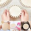 1PC Round DIY Crochet Cross Stitch Blank Hand-woven Basket Base Basket Bottom Unfinished Crafts Wooden Carved