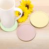 2Pcs 10CM Silicone Coaster Heat-resistant Non-slip Raised Edge Spill-proof Countertop Round Drink Coffee Tea Cup Holder Kitchen Supplies