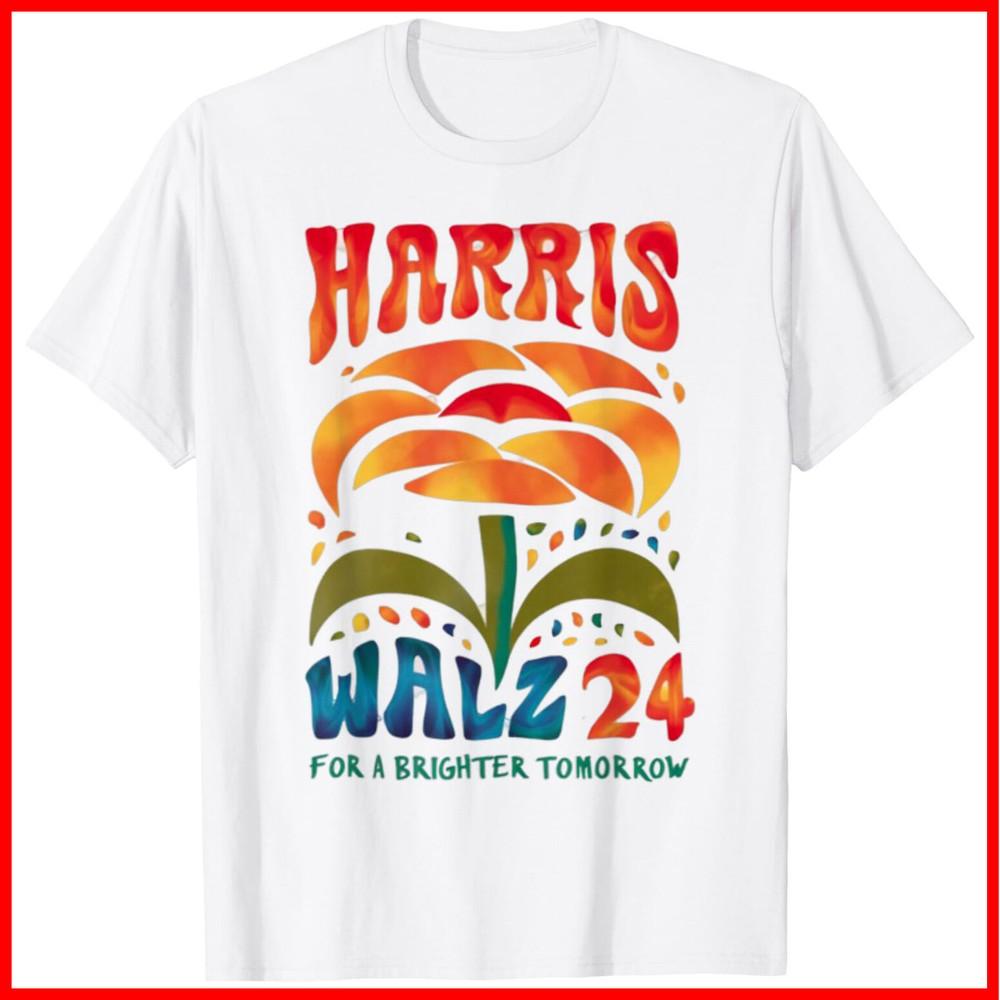 Kamala Harris Tim Walz 2024 Peace LGBT Harris Walz Waltz White Cotton T-Shirt Unisex T-Shirt