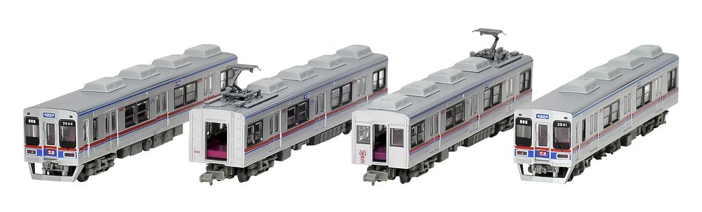 Железнодорожная коллекция Tetsuro Keisei Electric Railway 3500 Series Updated Car 3544 Formation 4 Car Set B Diorama Supplies (Первый заказ производителя