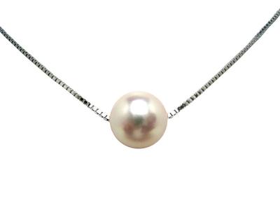 Isowa Pearl Специальность Жемчуг Акойя Жемчуг Белый Проколотый Жемчуг (Магазин Исэ-Сима) Подвеска, 8,5-9 мм, Розовый, Серебристый,
