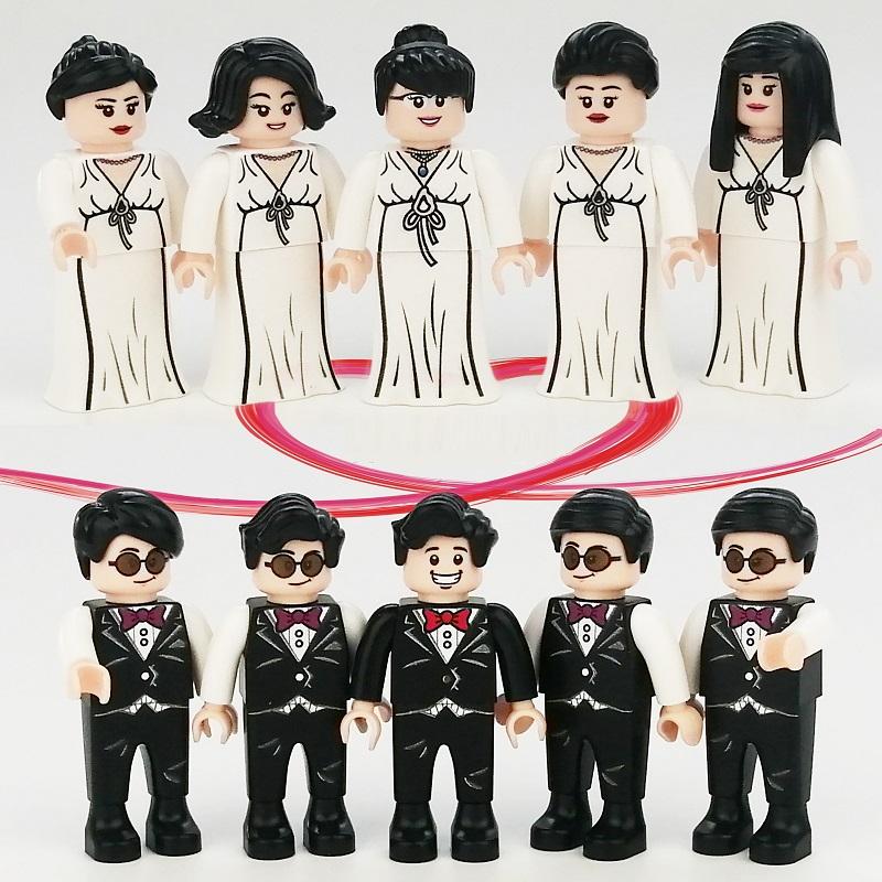 Наборы из 12 штук Городская полиция MOC Военные 4,5 см Люди SWAT Строительные блоки Фигурки Солдатские кубики Мини-игрушки для мальчиков Подарочные игрушки