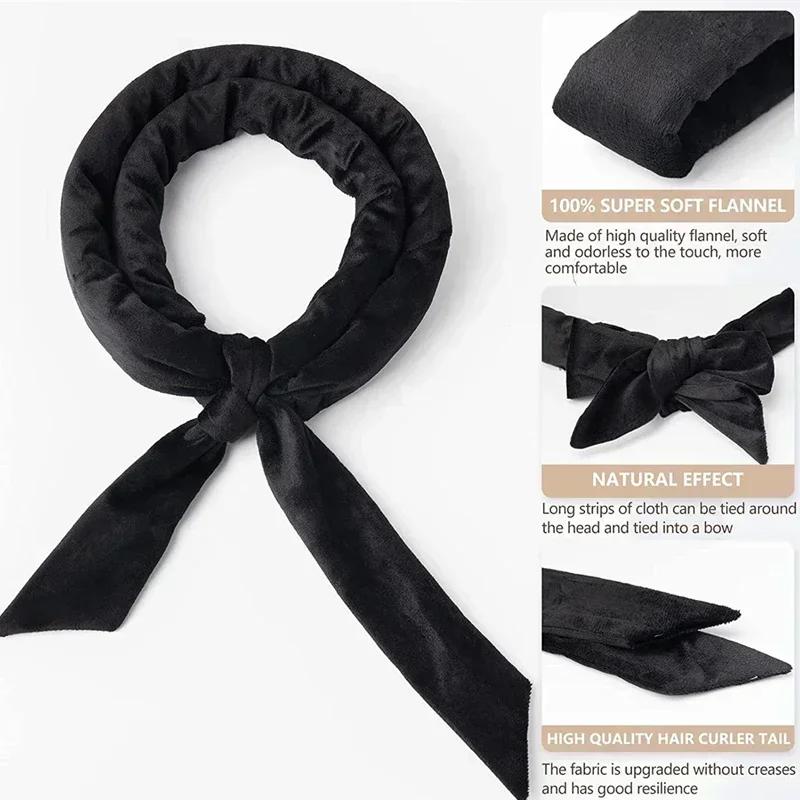 Безопасная щипцы для завивки волос, повязка на голову без нагрева, бигуди с лентой, бигуди для ленивых волос, шелковые кудри, мягкая повязка на голову для сна, инструменты для укладки волос