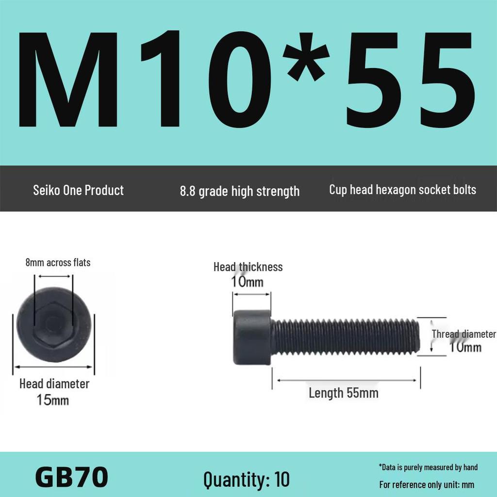 8.8 High-Strength Socket Head Cap Screw Bolt (M4-M16)