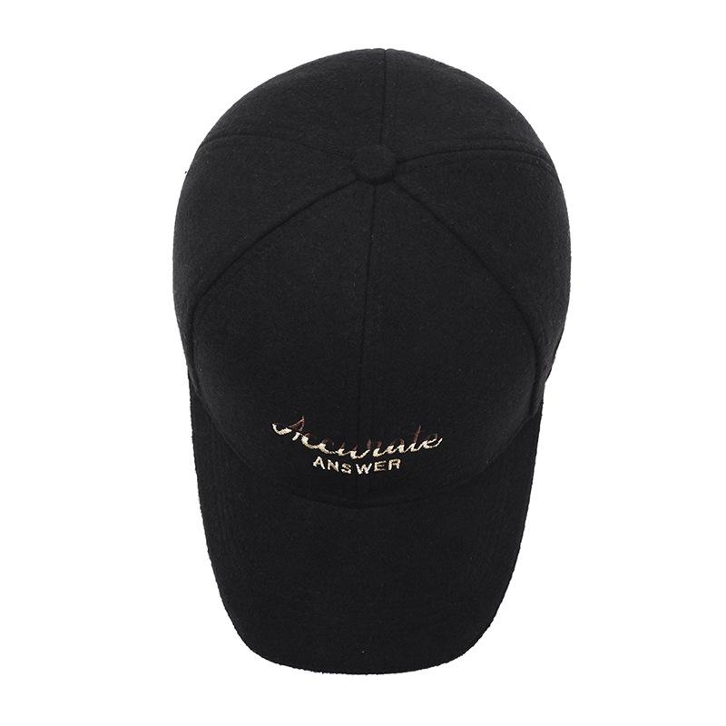 Новая шерстяная теплая мужская шапка сезона, зимняя утолщенная бейсболка для людей среднего и пожилого возраста, кепка для папы, кепка для пожилых людей