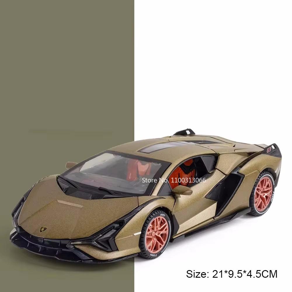 1:24 Lamborghini URUS Sian FKP37 Сплав Спортивные Автомобили Игрушки Модели Литье под давлением Внедорожники Модель Автомобиля Симуляция Звук Свет Подарки для Детей