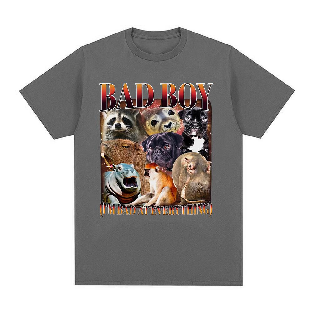 Funny Raccoon Capybara Hippo Meme 100cotton Unisexs shirt ONeck Short Sleeve Harajuku Womens summer fashion oversized Tshirt