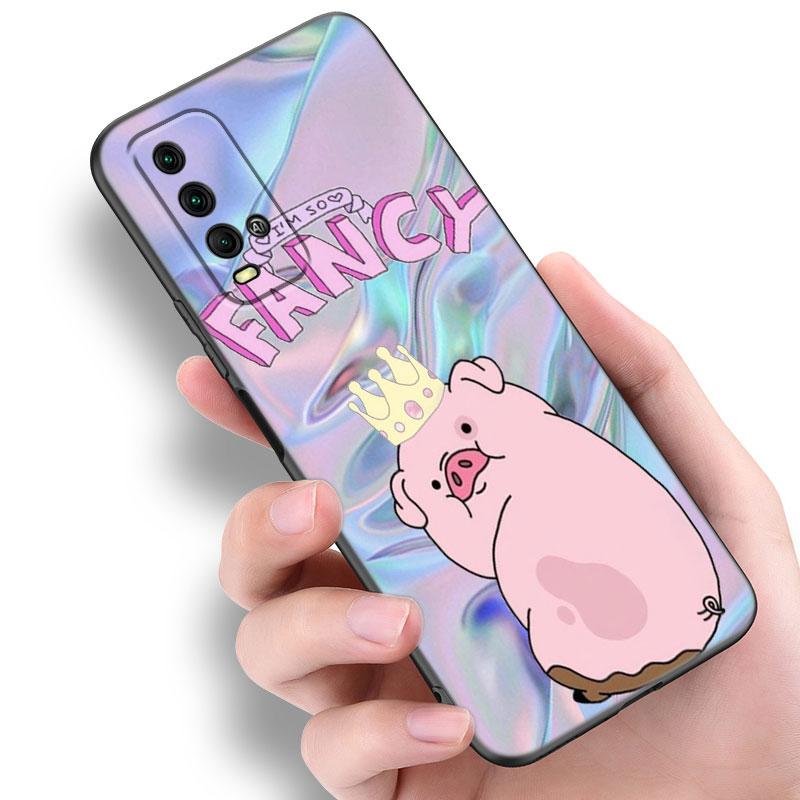Розовый забавный чехол для телефона со свиньей для Xiaomi Redmi Note 5 6 9T K20 K40 K50 Pro 7A 8A 9A 9C 9i 10A 10C A1 S2, мягкий черный чехол из ТПУ